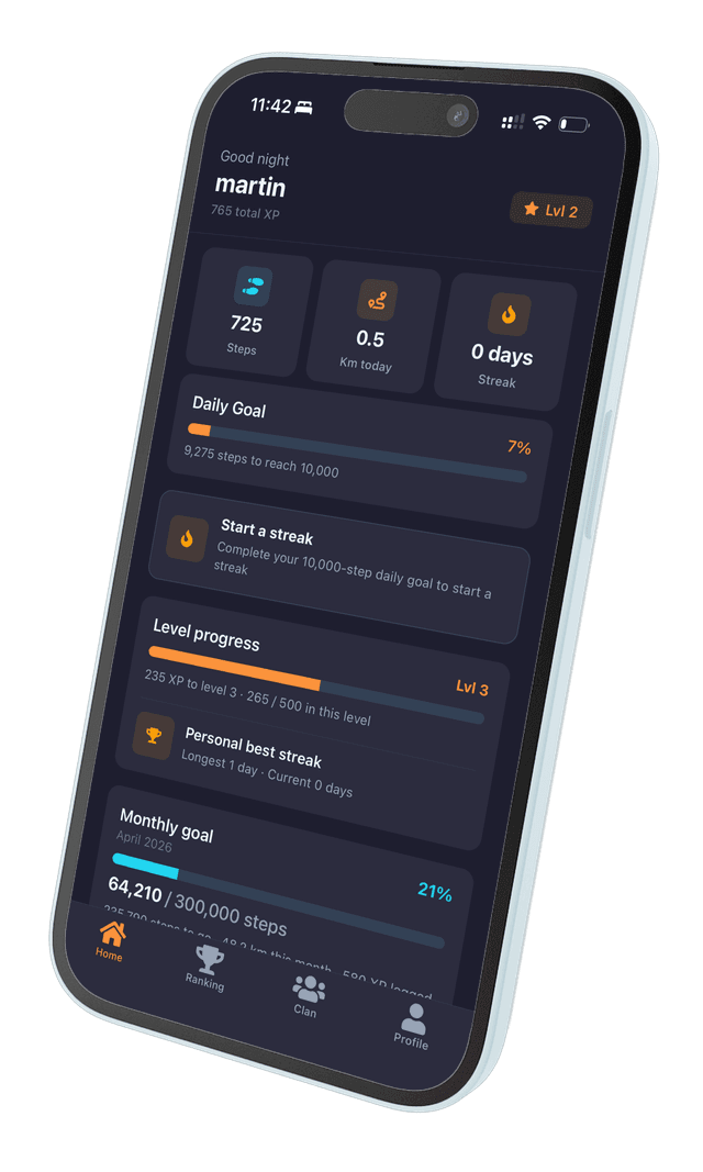Run League app on iPhone